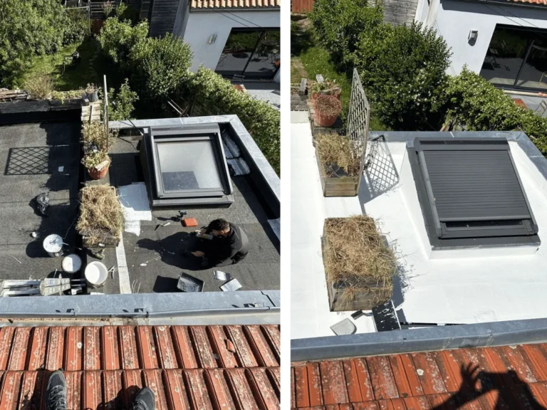 Travaux d'étanchéité sur une toiture plate à Lille